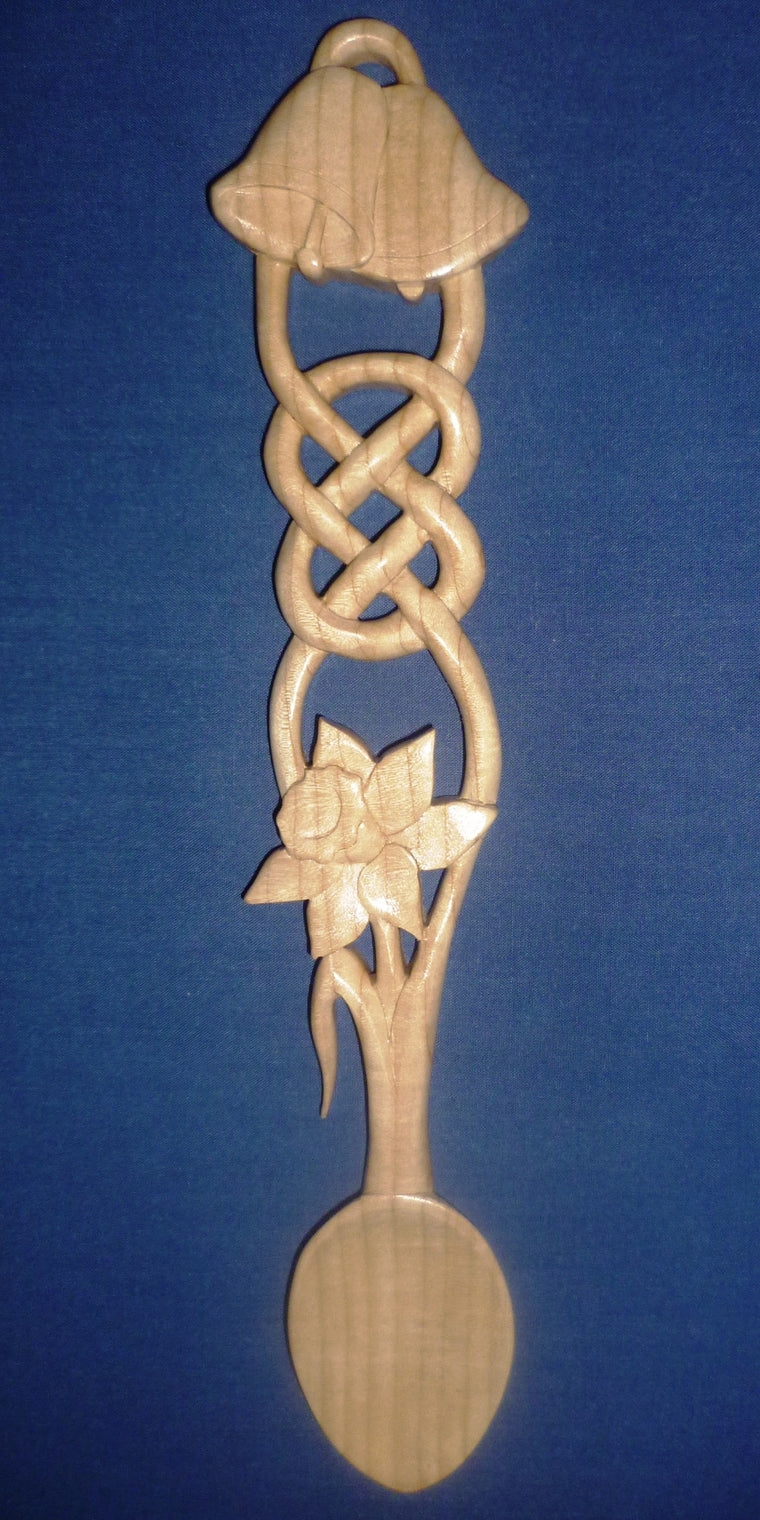 Celtic Wedding Bells with Daffodil Love spoon