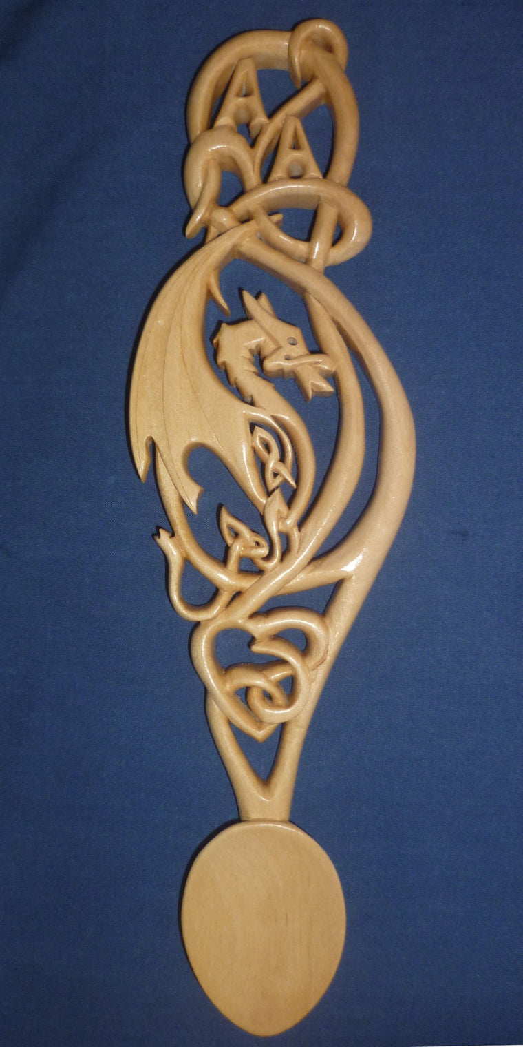 Celtic dragon with initials
