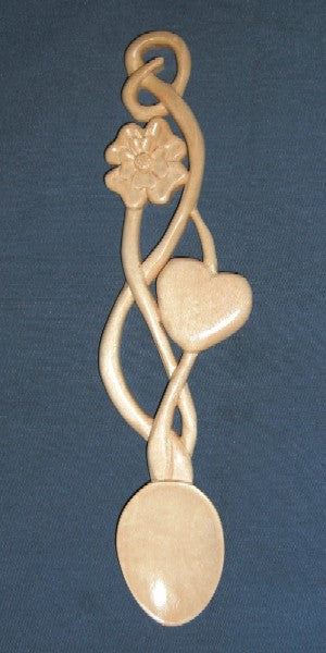 Rose and heart love spoon(large)