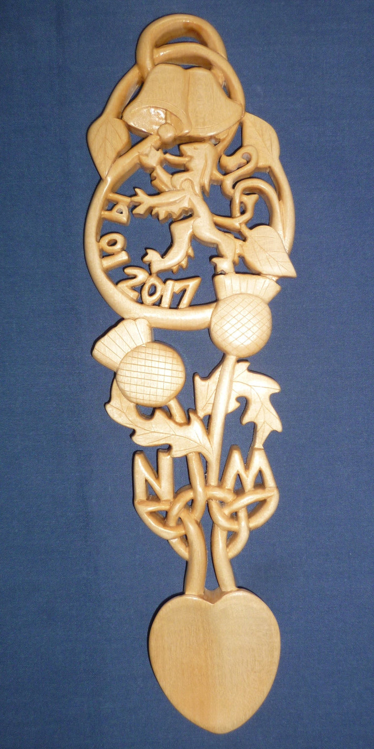 Scottish love spoon with initials