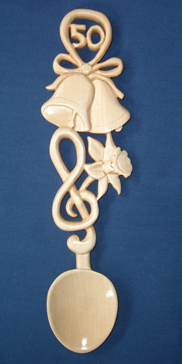 Wedding/ anniversary love spoon with treble clef.