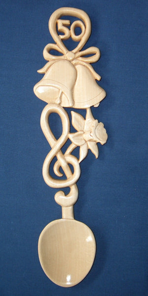 Wedding/ anniversary love spoon with treble clef.