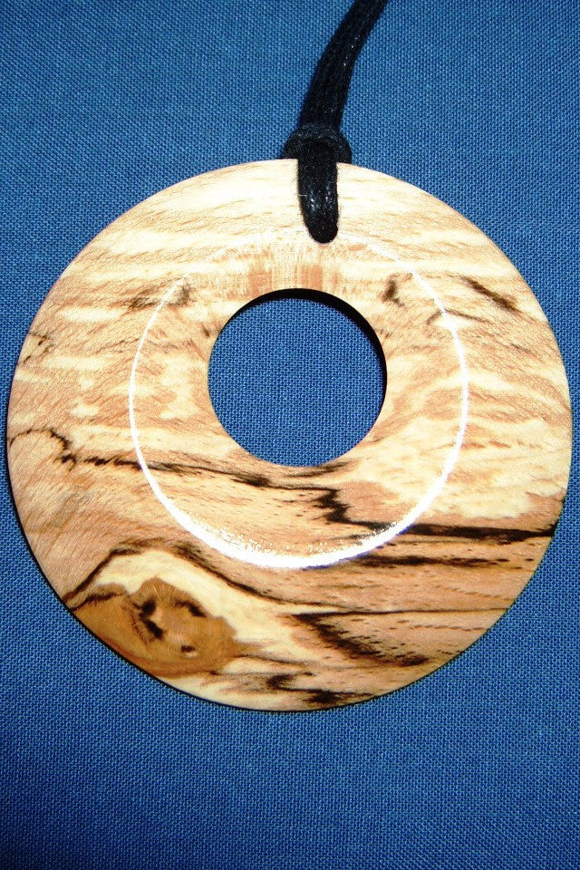 Spalted beech pendant