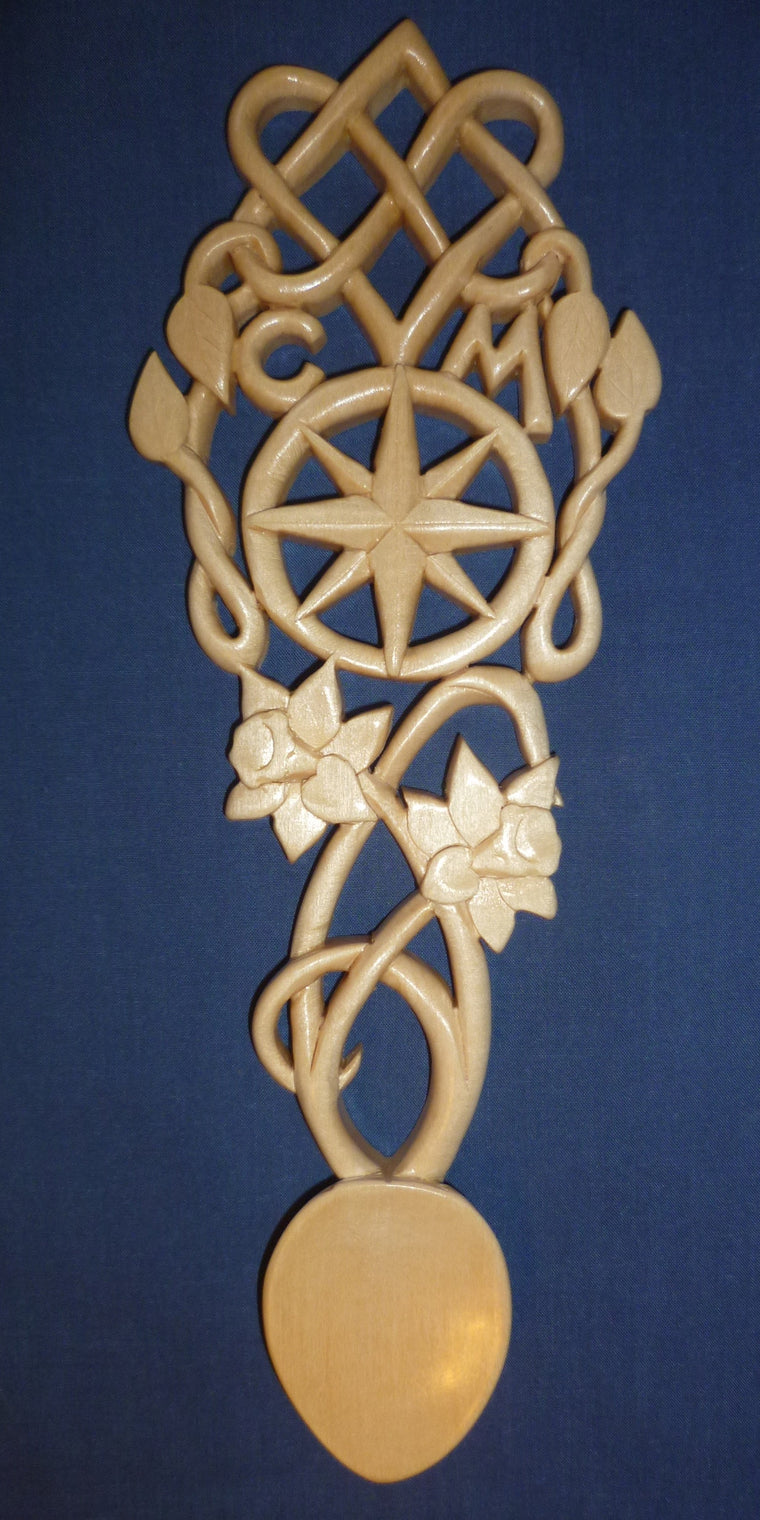 Compass love spoon