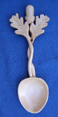 Oak leaves with acorn love spoon (large)